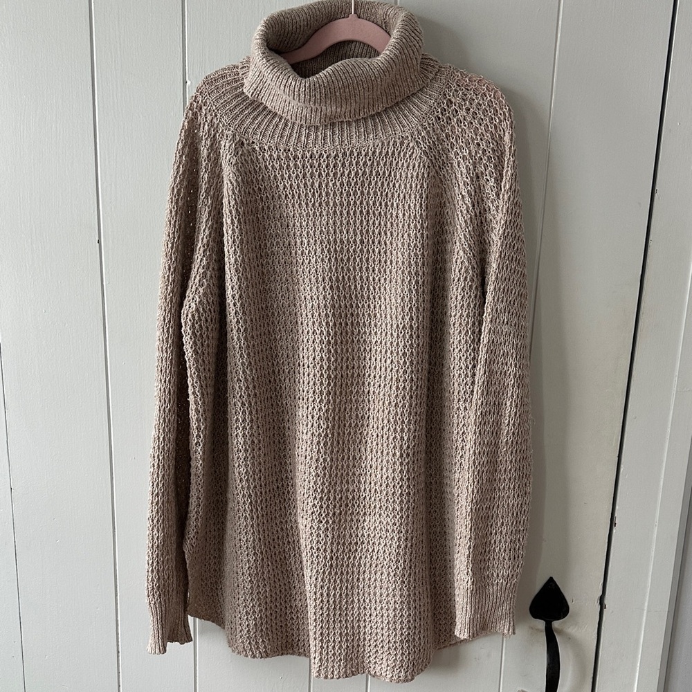 Cozy Tan Turtleneck Sweater